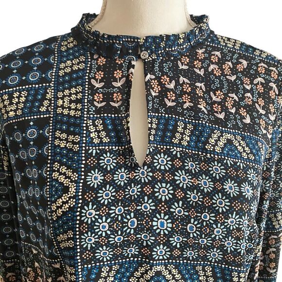 Ann Taylor Loft Long Sleeve Top Blouse Boho Oversized Size XS - Picture 1 of 7